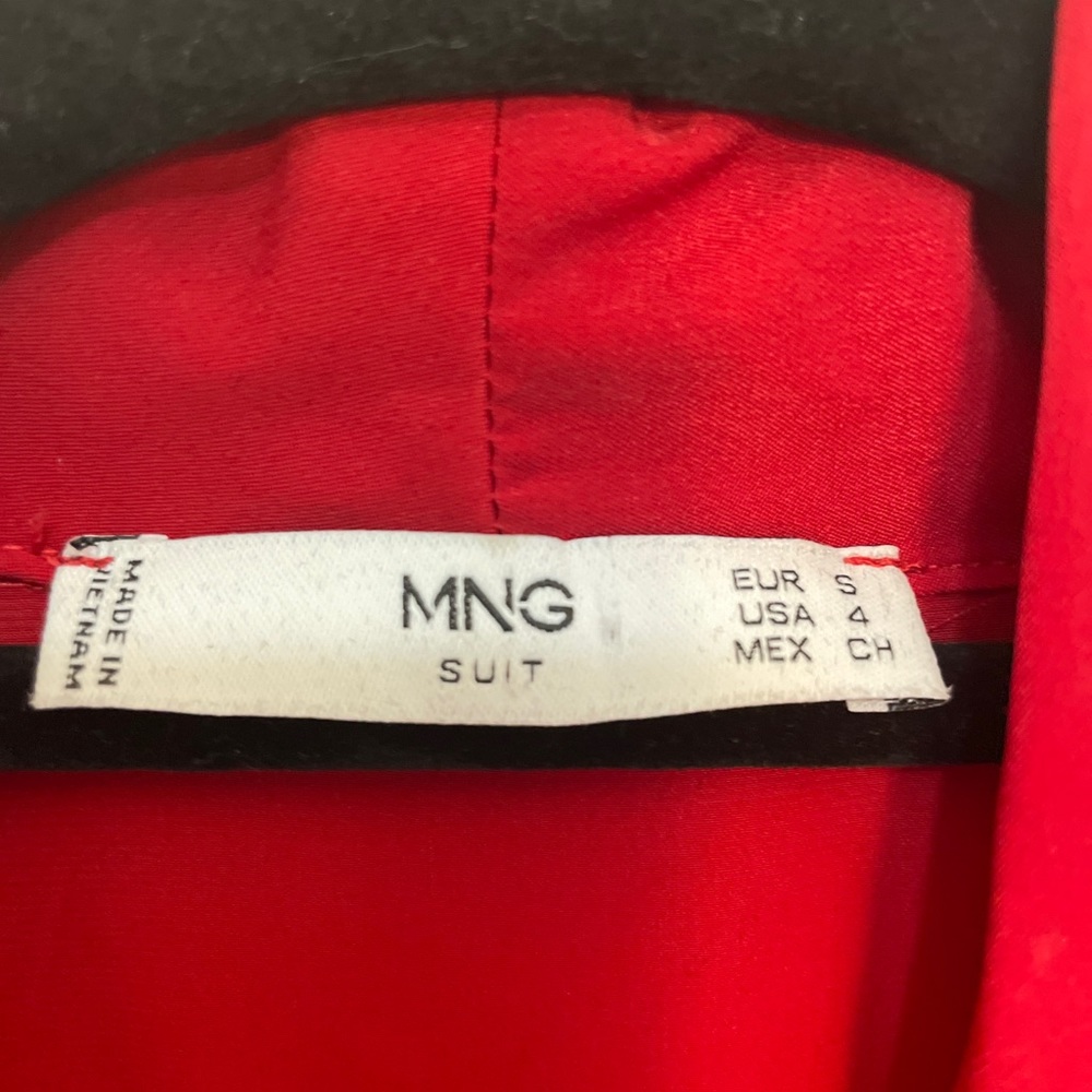 MANGO - RED SATIN BLOUSE - SIZE 4